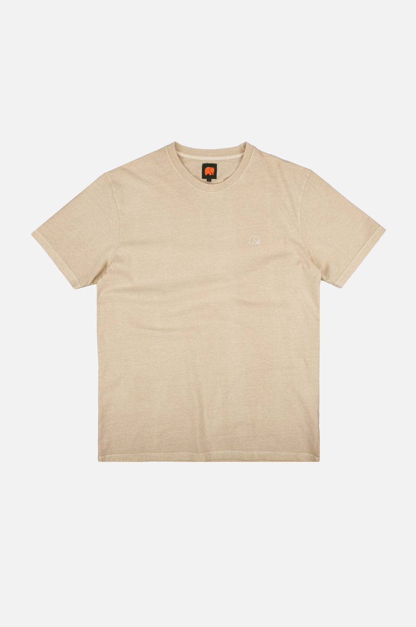 T-shirt uomo in cotone biologico tinta a pigmento con stampa albero
