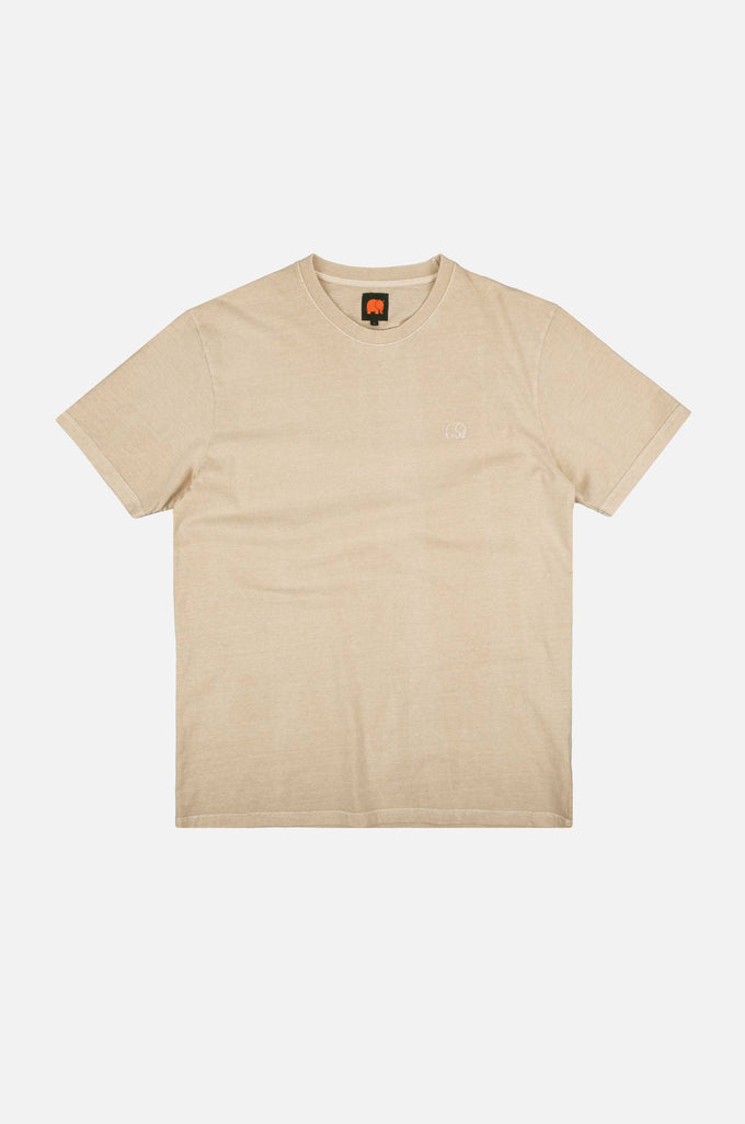 T-shirt uomo in cotone biologico tinta a pigmento con stampa albero