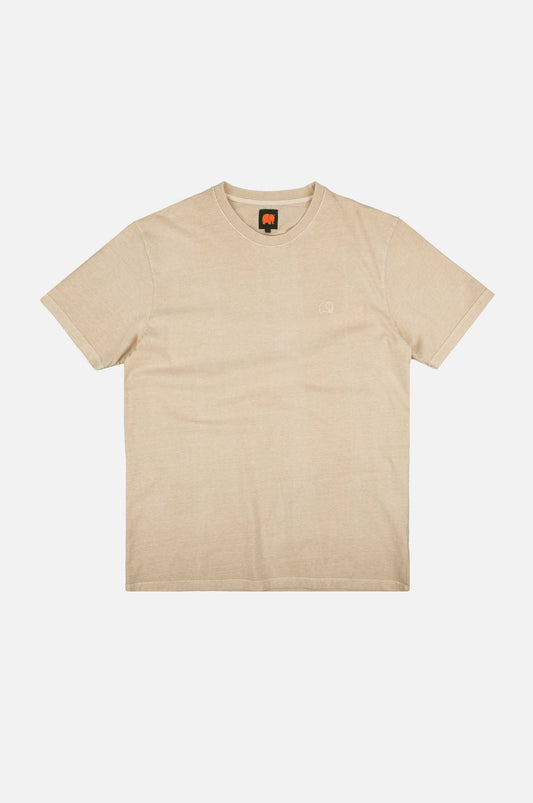 T-shirt uomo in cotone biologico tinta a pigmento con stampa albero