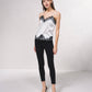 Top fluido con pizzo e scollo a V