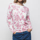 Cardigan in maglia con motivo floreale