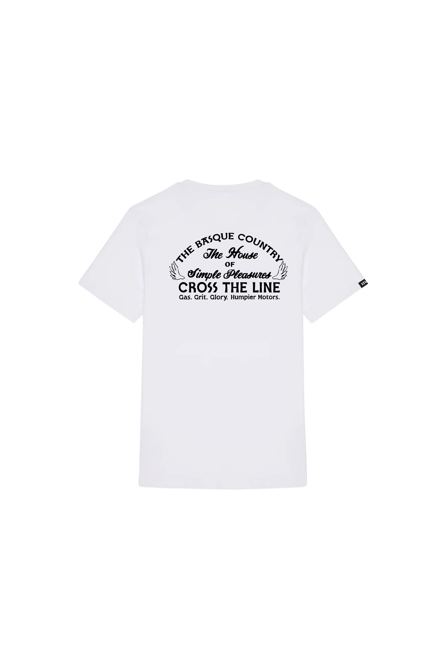 T-shirt Simple Pleasures bianca in cotone organico