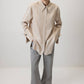 Camicia in viscosa a righe glitter crema