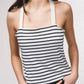 Top a righe con spalline incrociate