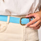 Cintura elastica intrecciata donna azzurro cielo