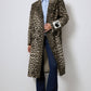 Cappotto lungo leopardato in cotone