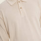 Maglione polo beige in cotone organico