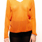 Maglione con scollo a V glitterato in maglia 3D