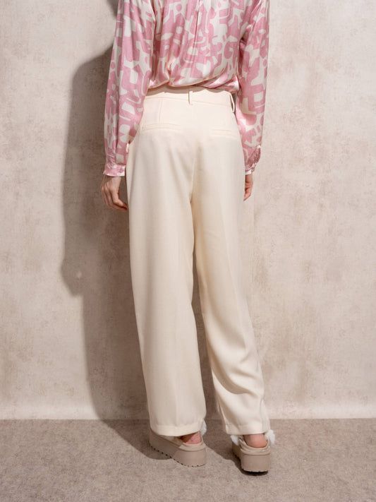 Pantaloni palazzo eleganti a vita alta