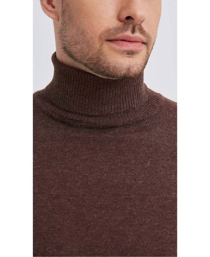 Maglione dolcevita effetto cashmere taglie forti