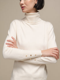 Maglione dolcevita da donna in maglia morbida