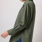Camicia in popeline oversize color kaki
