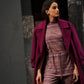 Tunica strutturata in maglia multicolore con cintura