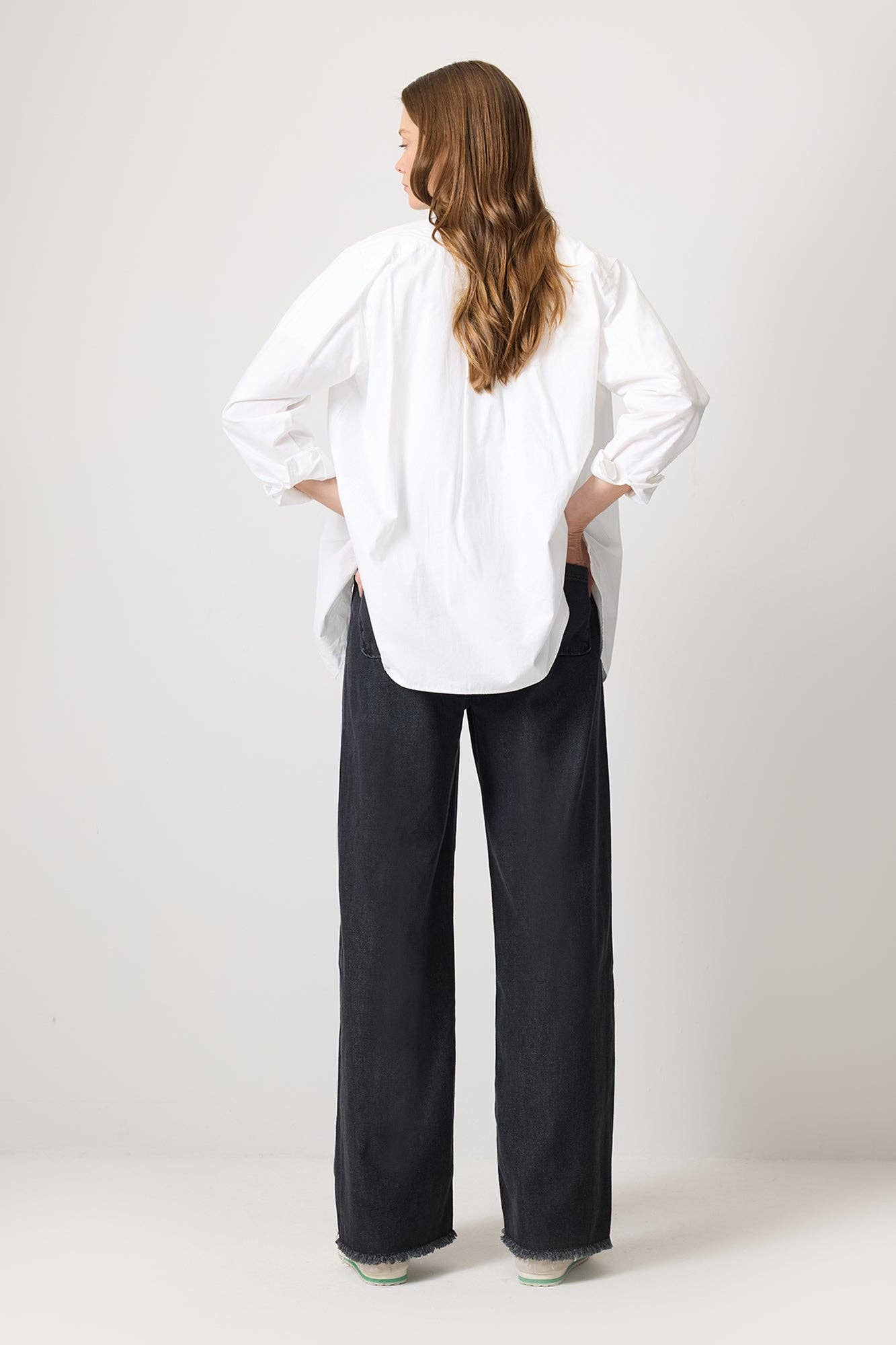 Pantaloni in denim a vita elasticizzata