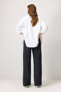 Pantaloni in denim a vita elasticizzata