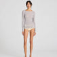Maglia Amalie in lana grigio chiaro mélange