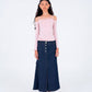 Top Metropolis con scollo off-shoulder e maniche lunghe