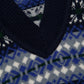 Gilet in maglia jacquard con motivo geometrico