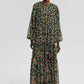 Abito lungo in chiffon floreale
