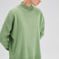 Maglione essenziale a collo alto a coste