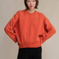 Maglione girocollo oversize effetto tweed