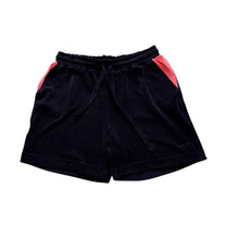 Short in spugna blu navy con logo ricamato