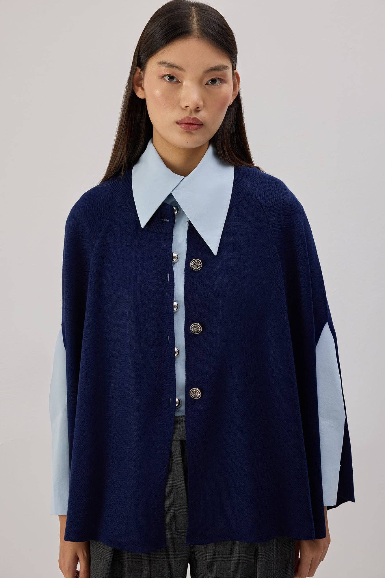 Poncho in maglia oversize