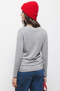 Maglione girocollo in maglia rasata