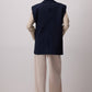Blazer imbottito asimmetrico blu navy