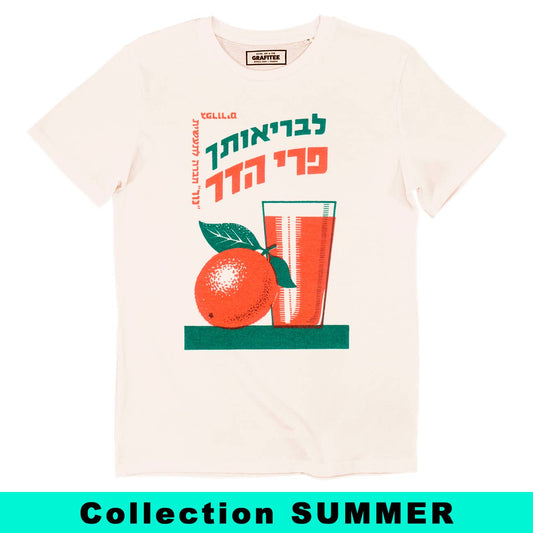 T-shirt vintage Orange Juice in cotone biologico