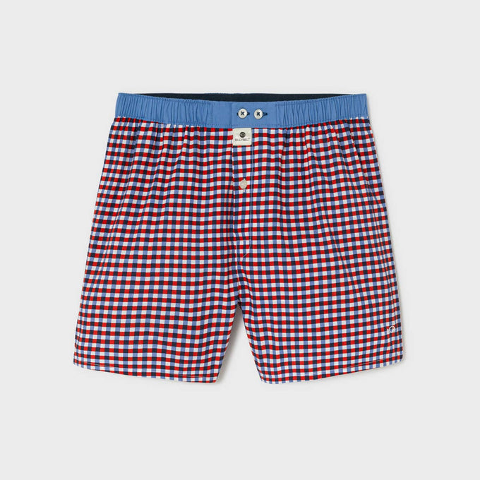 Boxer in cotone biologico a quadretti