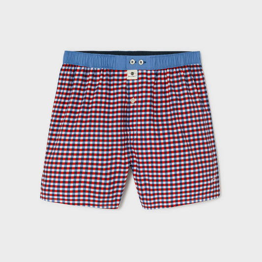 Boxer in cotone biologico a quadretti
