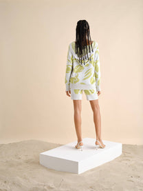 Pantaloncini in maglia floreale