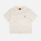 T-shirt donna pigmentata Tabarca in cotone organico bianco schiuma