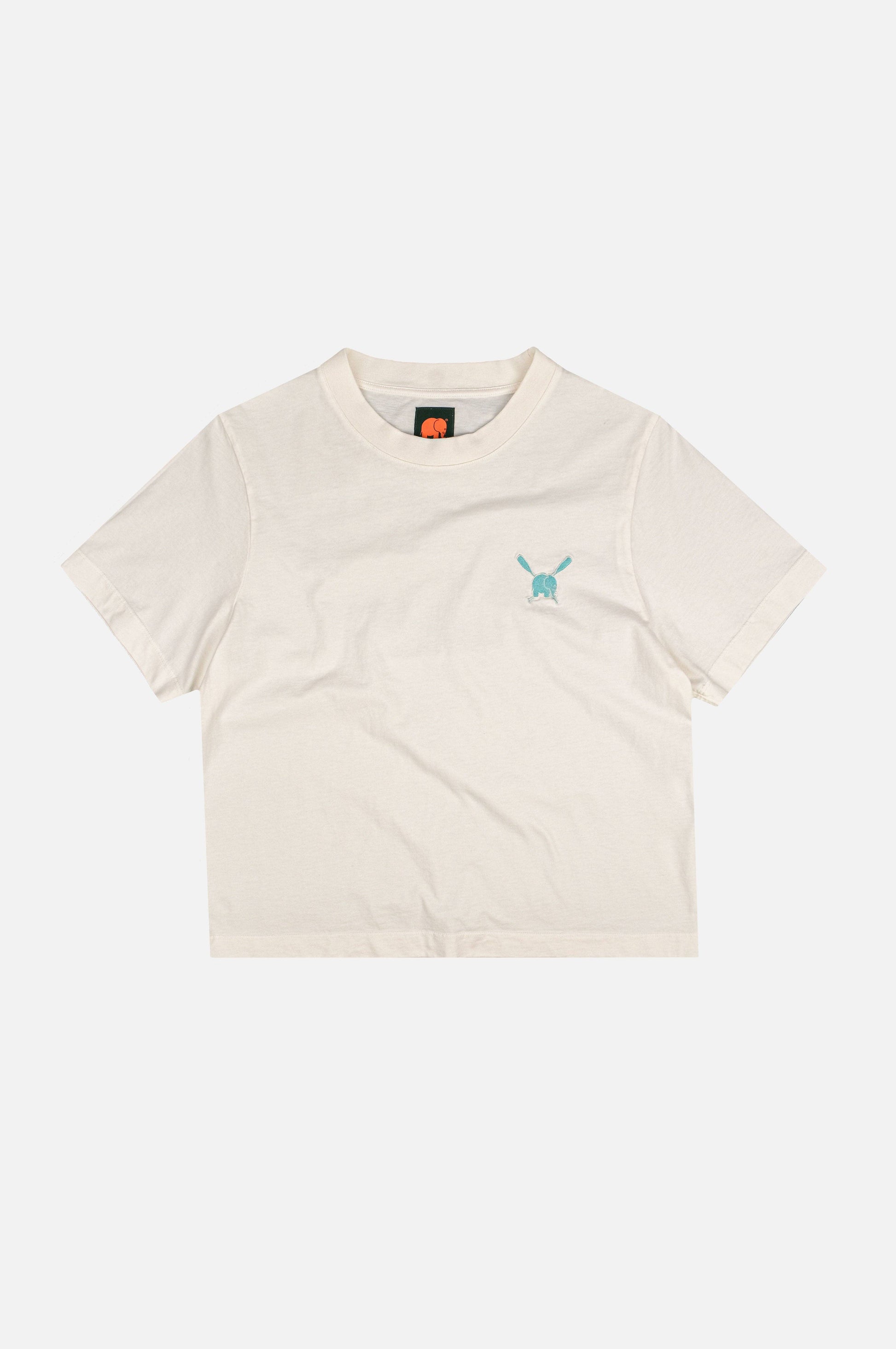 T-shirt donna pigmentata Tabarca in cotone organico bianco schiuma