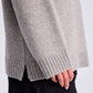 Maglione Emely in lana d’agnello biologica grigio pietra