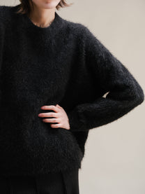 Maglione girocollo in misto baby alpaca