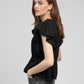 Blusa nera Salek con volant