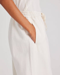 Pantaloni in twill di cotone biologico con coulisse