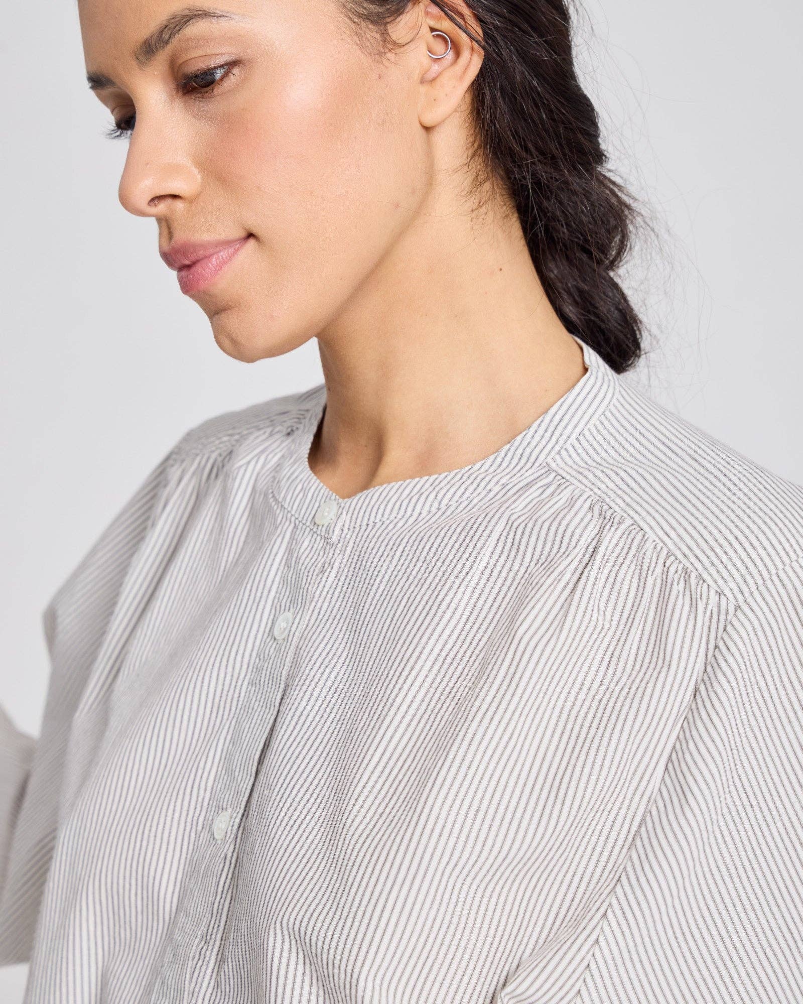 Camicia Vilda a Righe in Cotone Biologico