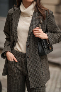 Blazer pied-de-poule classico da donna