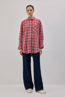 Camicia oversize a quadri stile lumberjack