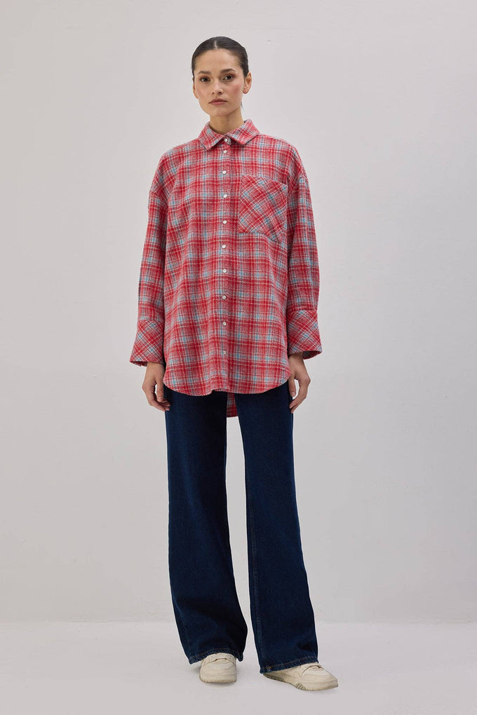 Camicia oversize a quadri stile lumberjack