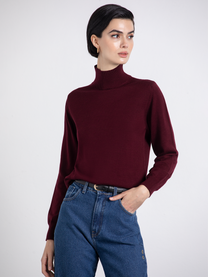 Top a collo alto in maglia morbida