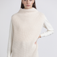 Gilet in maglia a coste con collo alto