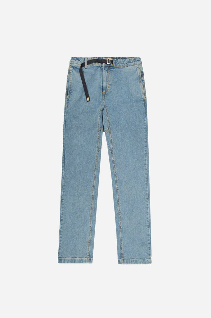 Pantaloni da arrampicata in denim riciclato lavaggio chiaro