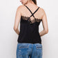 Top canotta Ciara in pizzo nero