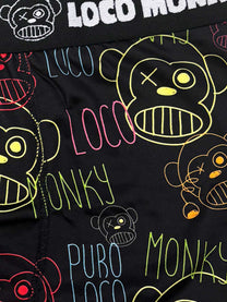 Boxer uomo stampati Loco Monky Face