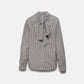 Camicia a righe con fiocco al collo