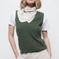 Gilet in maglia strutturata con scollo a V